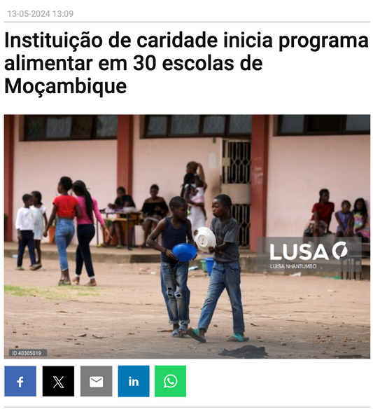 Lusa.pt - Novo Programa Alimentar da Mary's Meals