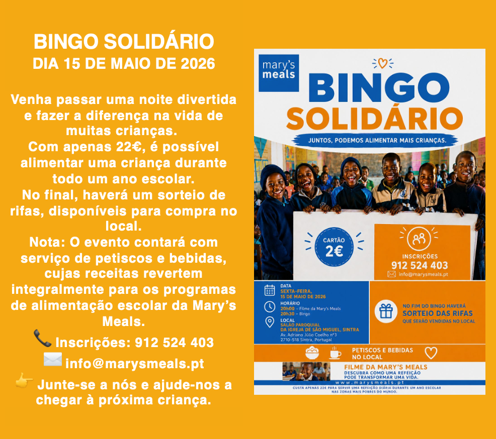 Bingo Solidário - 20 crianças alimentadas
